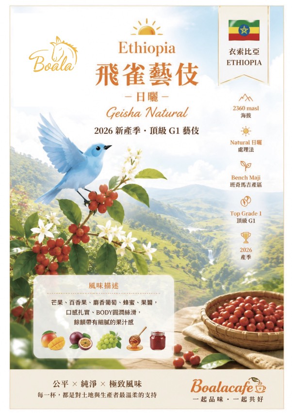博樂咖啡新品 - 飛雀藝伎